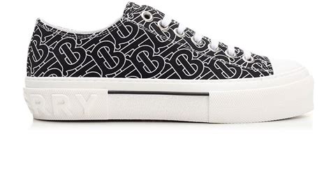 burberry black logo print sneakers|Burberry black and white sneakers.